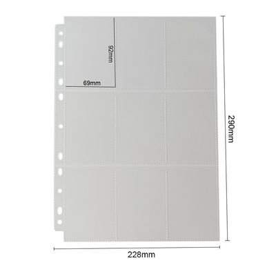 Limpar Mtg 9 Pocket Pages / Suporte de Cartão Cpp Materiais Carregamento Superior ISO