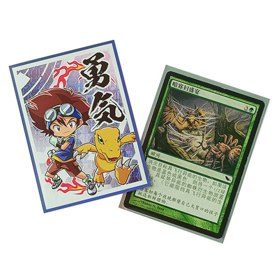 Mangas comerciais de 66 x 91 mm com acabamento fosco com arte finala OPP Mangas de cartão impresso