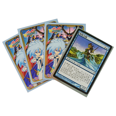 Capas de cartão de plástico rígido CPP fosco duplo 66x91mm mangas de plástico impressas ISO