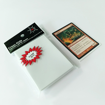 Capas de cartão de cor branca PP 66x91mm polipropileno para jogos MTG