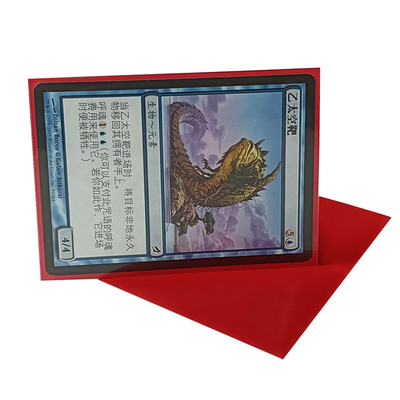 Luvas vermelhas de Matte Card Sleeves Playing Cards da textura alaranjada 66x91mm pro