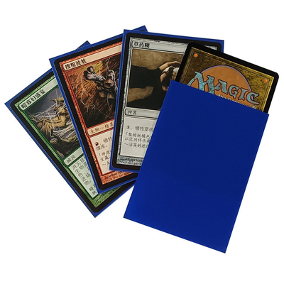 luvas contínuas do cartão de jogo do azul da textura alaranjada das luvas do cartão de jogo de 66x91mm