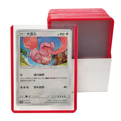 Carregador de cartão de jogos de esportes de Pvc duro 35pt Carregadores transparentes com filme de cobertura