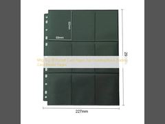 Páginas de Cartas de 18 Bolsos para TCG Mtg Carregamento Superior Preto para Binder de Cartas Colecionáveis